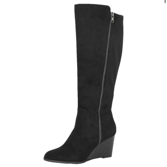 Style & Co. Shoes - New Style & Co Wynterr Faux Suede Tall Wedge Boots​
